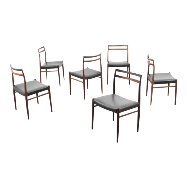 Scandinavian Norwegian Alf Aarseth Gustav Bahus & Eft Rosewood Dining Chairs - Set of 6 For Sale