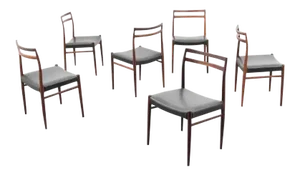 Scandinavian Norwegian Alf Aarseth Gustav Bahus & Eft Rosewood Dining Chairs - Set of 6