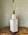 Vintage Hollywood Regency White Ceramic Hexagonal Bamboo Relief Table Lamp For Sale - Image 10 of 11