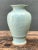 Vintage Celadon Floral Relief Ceramic Vase For Sale - Image 4 of 12
