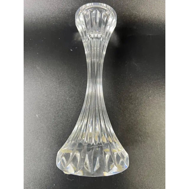 Transparent Baccarat Massena Art Deco Style Crystal Candlestick or Candleholder , a Pair For Sale - Image 8 of 13