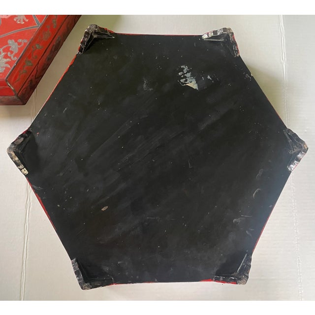 Red Vintage Red Lacquer Dragon Box For Sale - Image 8 of 10