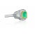 Natural Colombian Emerald of 0.94 carats. Emerald carat engraved on the inside of the ring setting. Center Emerald...