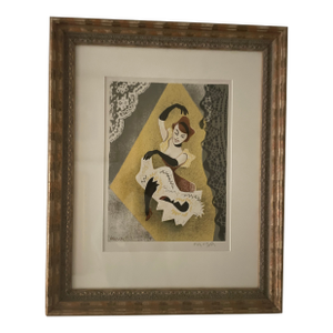 William Gropper, New York (1897-1977) Signed Color Lithograph "Dancing Woman"