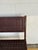 Stylish Made Goods Co Percy Leather Banquette. Dark brown wood frame, brown weaved leather. Original retail $2840....