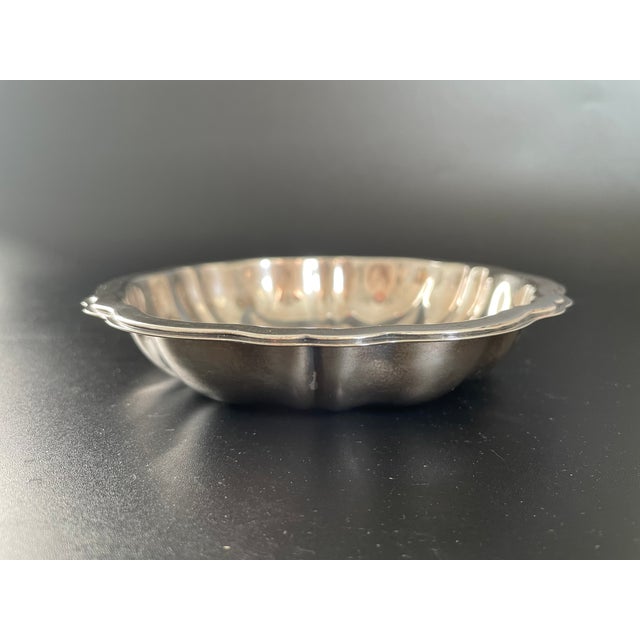 Baroque Vintage Oneida Modern Baroque Silverplate Bon Bon Dish For Sale - Image 3 of 7