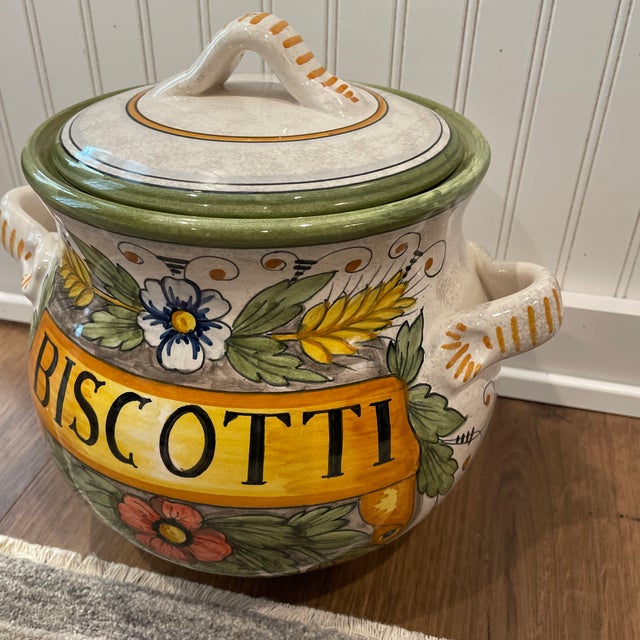 Artistica 1990s Artistica Deruta Biscotti Jar For Sale - Image 4 of 7