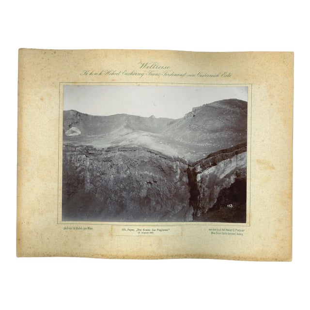 Unknown - The Fujiama Krater - Original Vintage Photo - 1893 by Prince For Sale