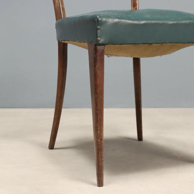 Wood Vintage Chair in Stained Beech, 1950s For Sale - Image 7 of 13