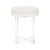 The simple silhouette of the Lucy Acrylic Stool is upholstered in a crisp white fabric to bring functionality to the stool...