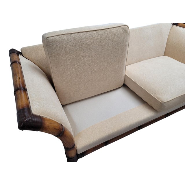 Postmodern Flared Arm Tuxedo Sofa in Textured Velvet For Sale - Image 17 of 18