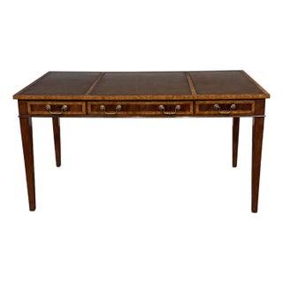 Traditional Mahogany Hepplewhite Writing Desk by Leighton Hall - Showroom Sample For Sale
