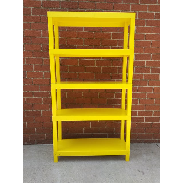 Vintage 1970s Yellow Plastic Modern Shelving Unit / Etagere Chairish