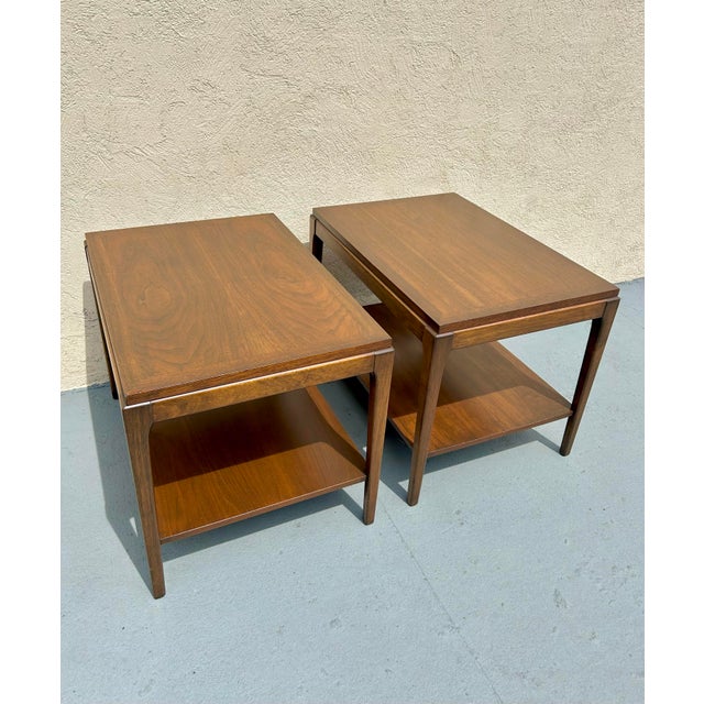 This rare pair of Lane Rhythm tables are found in excellent condition! They are 997-45, dated 1968 and feature lovely...