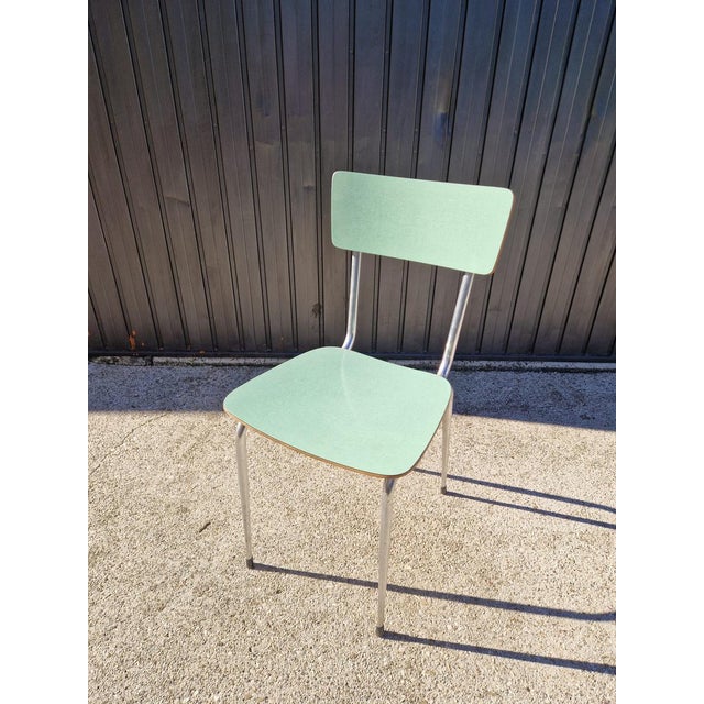 Metal Vintage Bauhaus-Style Formica Chairs, 1970s, Set of 4 For Sale - Image 7 of 11