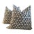 Thibaut Watercourse in Dark Navy Pillows- a Pair For Sale