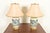 A gorgeous pair of vintage Chinoiserie ginger jar table lamps By Westwood Lamps USA, Circa 1970s Porcelain bases, with...