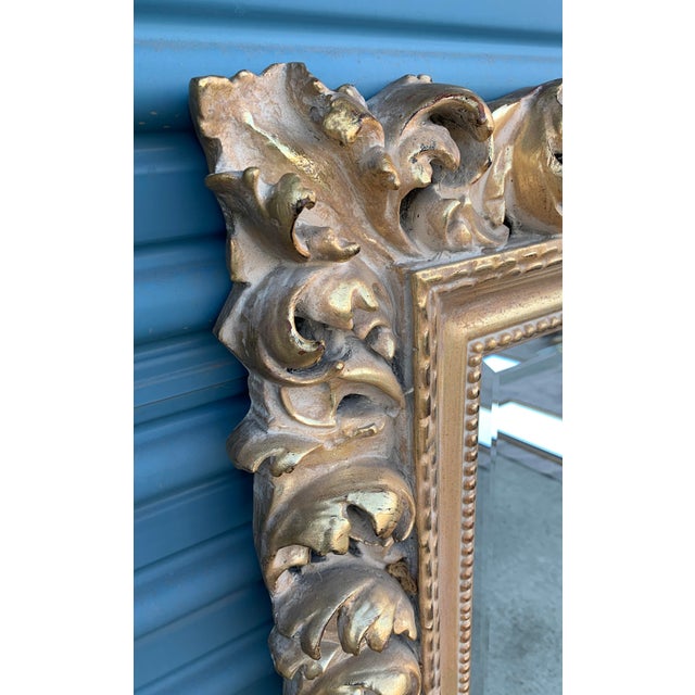 Vintage Florentine Style Shell & Acanthus Leaf Mirror For Sale In Sacramento - Image 6 of 17