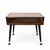 A striking atomic-era bedside table or side table, featuring clean mid-century lines and classic space-age styling. The...