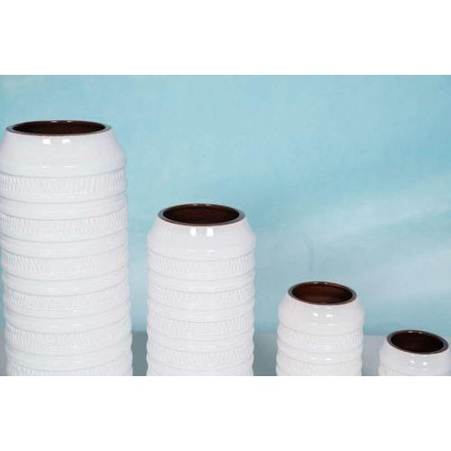 Wood White Ceramic Vases from Carstens Tönnieshof, West Germany, 1960s-1970s, Set of 4 For Sale - Image 7 of 12