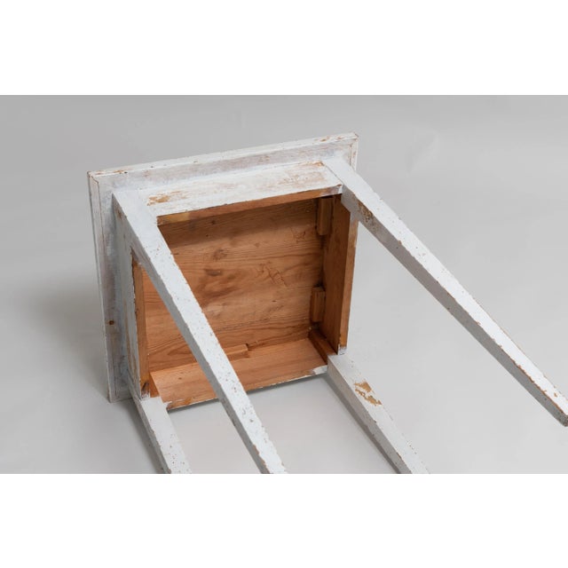 Wood 19th Century Small Swedish White Gustavian Side Table For Sale - Image 7 of 9