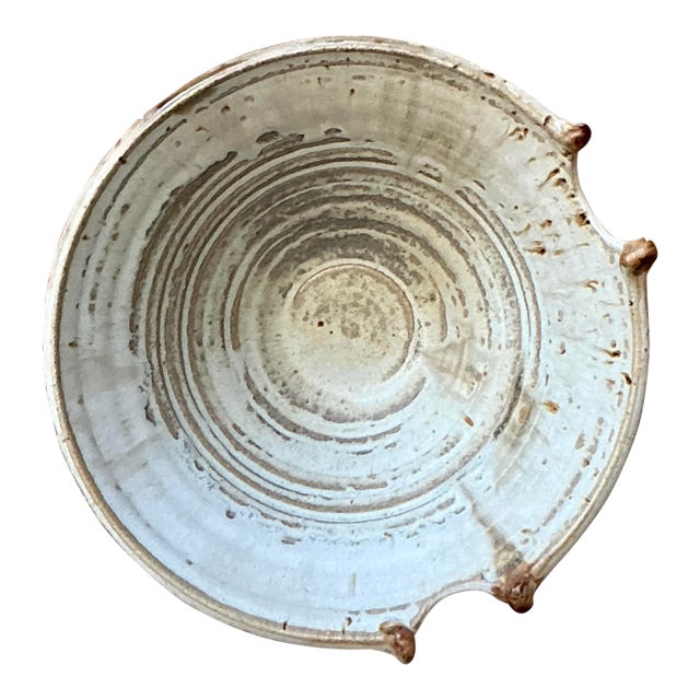 Vintage Boho Studio Pottery Bowl For Sale