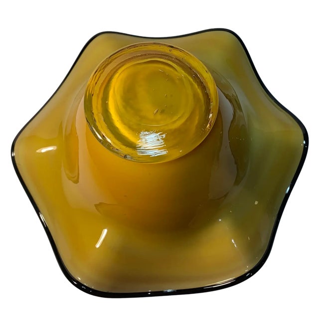Murano Aventurine Fazzoletto Multicolor Vortex Art Glass Centerpiece Bowl For Sale - Image 15 of 17