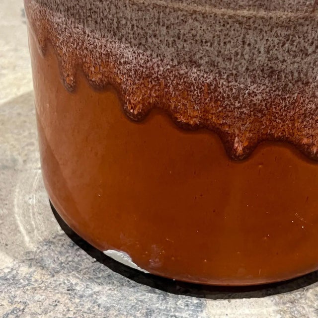 Mid-Century Modern Vintage Orange Drip Glaze Planter in the Style of David Cressey, Mid-Century For Sale - Image 3 of 8