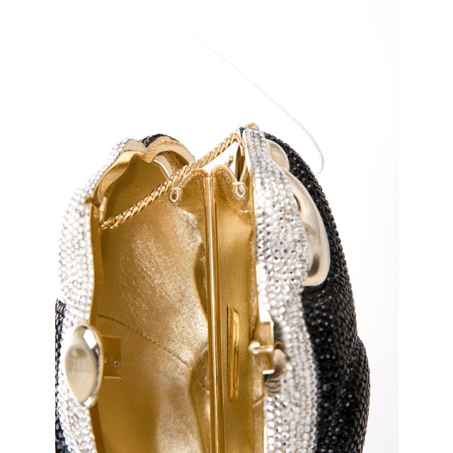 Judith Leiber 1990s Judith Leiber Rabbit Crystal Black Bag Bunny Minaudière Evening Vintage For Sale - Image 4 of 7