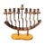 Copper X-Large, Vintage Rami Zamir Torch Cut Hand Forged Brutalist Copper Menorah and Pedestal One of a Kind Israel For Sale - Image 8 of 13