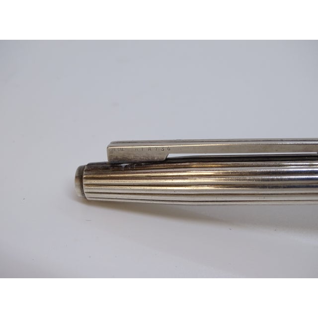 Grooved Ballpoint Pen in Silver-Plated Metal from Dior, 1970s For Sale - Image 12 of 18