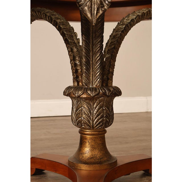 Hollywood Regency Style Round Glass Top Accent Table For Sale - Image 13 of 18