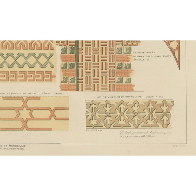 Paper Alexandre M. Raymond, Glazed Brick Ornament Print, Bursa & İnegöl, 1924, Paper For Sale - Image 7 of 10
