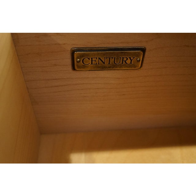 Wood Late 20th Century Century Furniture Cashmere Collection Contemporary Coastal Pickled Wood 43" Low Chest For Sale - Image 7 of 11