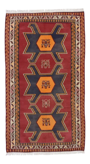 Vintage Persian Shiraz Kilim Rug - 05'06 X 09'08