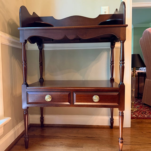 Traditional Sheraton Wash Stand Server For Sale - Image 3 of 5