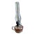 Antique, 19th Century Glass Finger Lamp Chamber Lamp Brass Hornet Burner Clear Glass For Sale