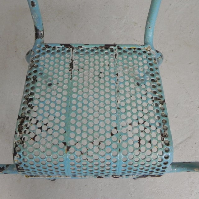 Industrial Steel Garden Chairs with Armrests, 1950s, Set of 2 For Sale - Image 12 of 18