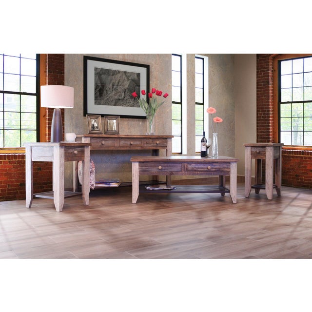 Greenview Collection: Solid wood furniture with rustic and refined industrial details and finishes. Six step distressed...