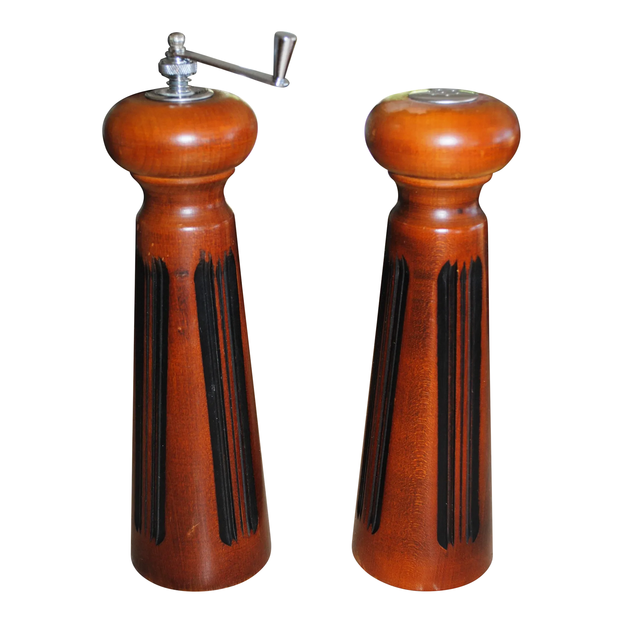 Vintage Danish Modern Salt and Pepper Shakers | Chairish