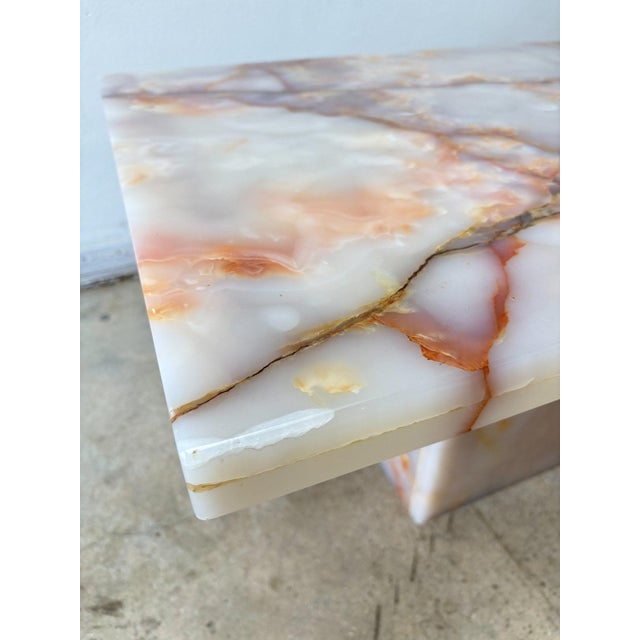 1970s 1970s Pink Onyx Coffee Table For Sale - Image 5 of 11