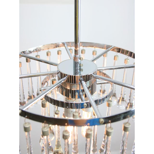 Mid-Century Italian Crystal Teardrop Chandelier, 1960s For Sale - Image 10 of 17