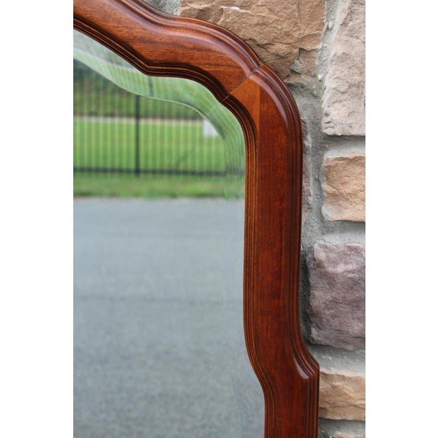 Wood Pennsylvania House Mahogany Beveled-Edge Mirror For Sale - Image 7 of 14