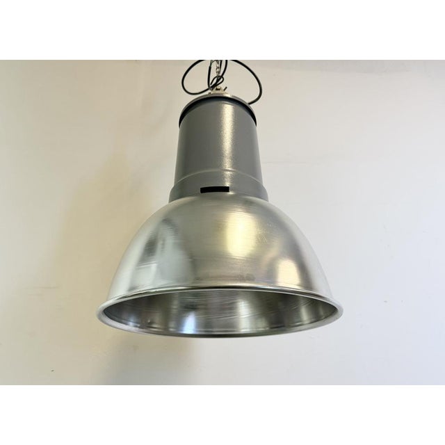 Gray Italian Industrial Aluminium Pendant Lamp from Fael Luce, 1970s For Sale - Image 8 of 18
