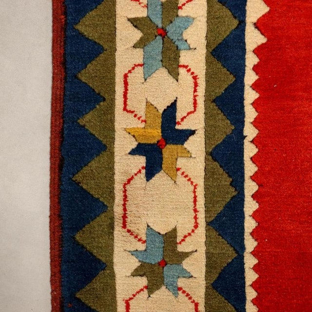 Textile Vintage Turkish Kars Rug For Sale - Image 7 of 9