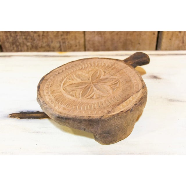 Mid 20th Century Hena Nepalese Carved Lotus Chakla Stand For Sale - Image 4 of 7