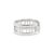 Tiffany and Co. Tiffany & Co. Atlas 18k White Gold Three Diamond Open Band Ring, Size 6.5 For Sale - Image 4 of 7