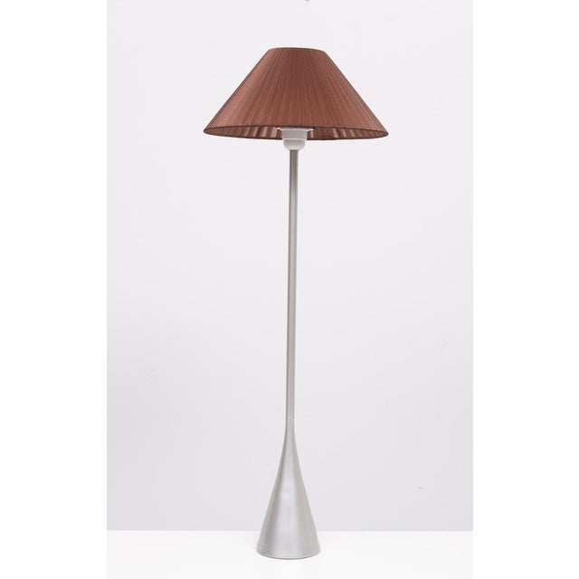 Pair of French Modern Pascal Mourgue for Ligne Roset Cast Aluminum Table Lamps for Bedside or Reading. Featuring a slim,...