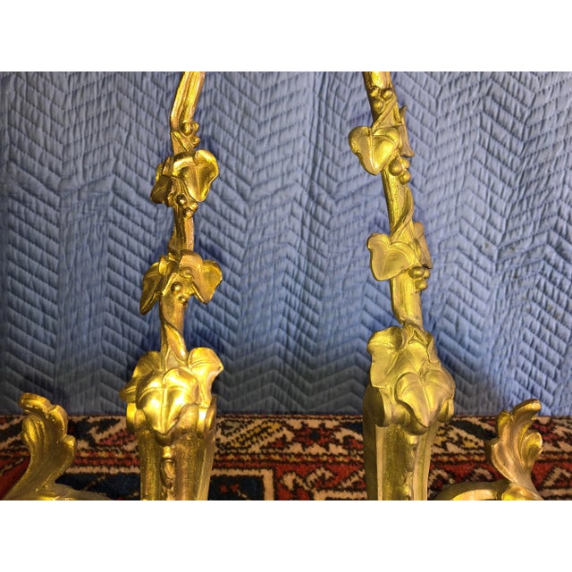 French Vintage Early 20th Century French Chenets - a Pair For Sale - Image 3 of 9