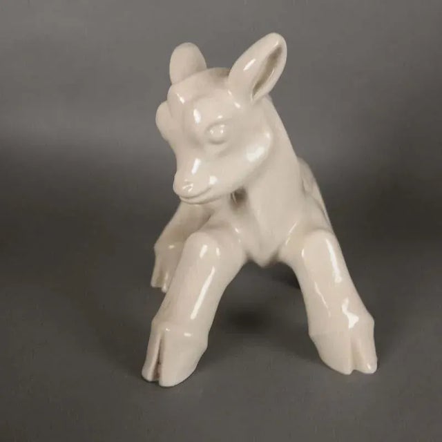 Art Deco Ceramic Suni Figurine by Ludwig König for Karlruher Majolika For Sale - Image 4 of 11